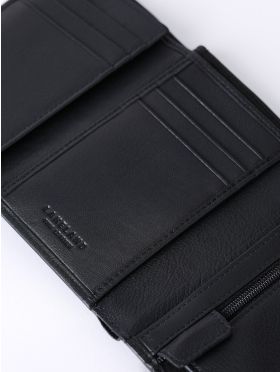 Bowston Tri-Fold Leather Wallet in Black