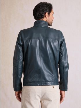 Penton Leather Jacket in Navy