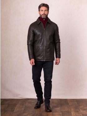 Ravenstonedale Collared Leather Jacket in Brown | Lakeland Leather