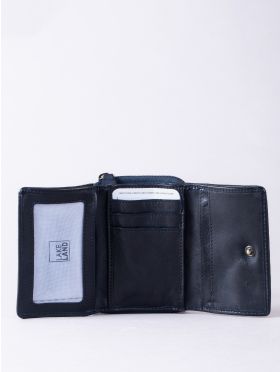 Wreay Small Leather Purse in Navy