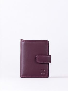 Small Leather Tab Purse in Burgundy