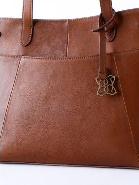Newby Leather Tote Bag in Tan