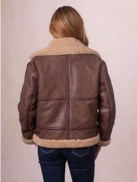 Cawford Aviator Jacket in Brown