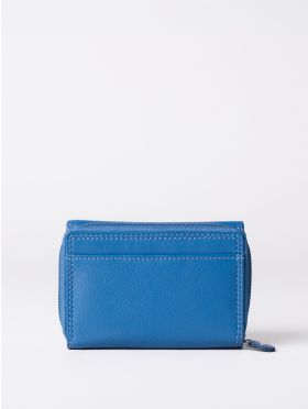 Small Leather Purse in Blue