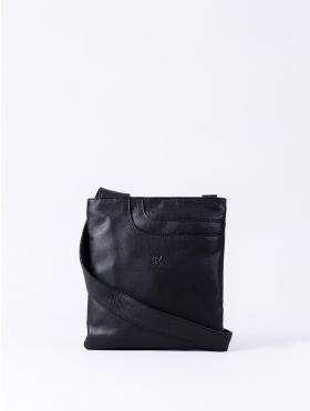Allerdale Leather Cross Body Bag in Black