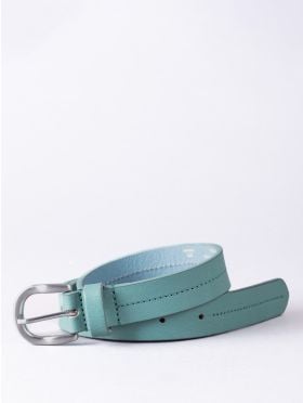 Kendal Leather Belt in Mineral Blue