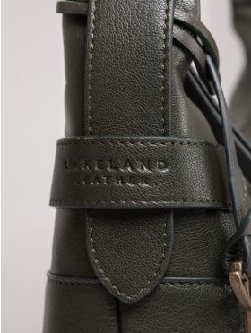 Newby Leather Hobo Shoulder Bag in Green