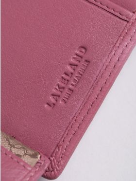 Small Leather Tab Purse in Mauve