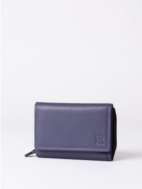Small Leather Purse in Purple