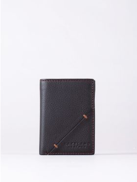 Allerdale Leather Tri-Fold Wallet in Dark Brown