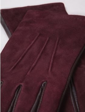 Hesket Suede Gloves in Plum