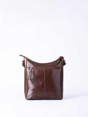 Waverton Woven Medium Leather Cross Body Bag in Brown