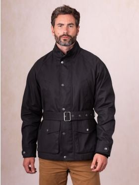 Coniston Wax Field Jacket in Black