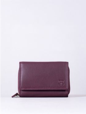 Small Leather Purse in Burgundy