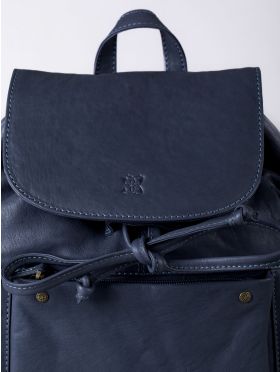 Harstone Leather Backpack in Blue