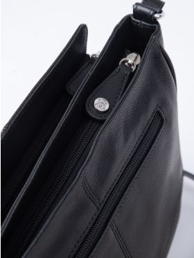 Ambleside Leather Cross Body Bag in Black