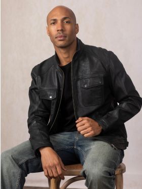 Warwick Leather Jacket in Black | Lakeland Leather