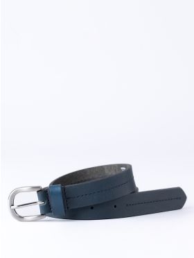 Kendal Leather Belt in Navy