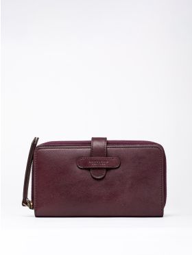 Newby Leather Tab Purse in Burgundy
