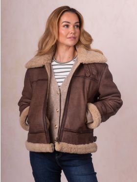 Cawford Aviator Jacket in Brown