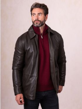 Ravenstonedale Collared Leather Jacket in Brown | Lakeland Leather