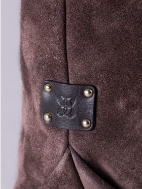 Buttermere Suede Cross Body Bag in Chocolate Brown