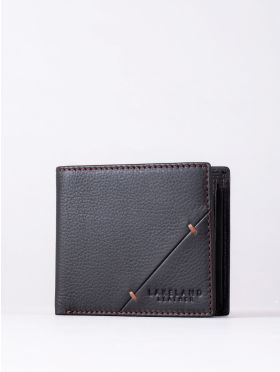 Allerdale Leather Bi-Fold Wallet in Dark Brown