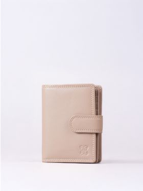 Small Leather Tab Purse in Camel