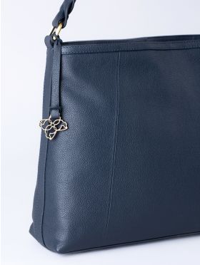 Howgill Leather Hobo Bag in Navy