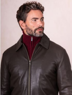 Ravenstonedale Collared Leather Jacket in Brown | Lakeland Leather