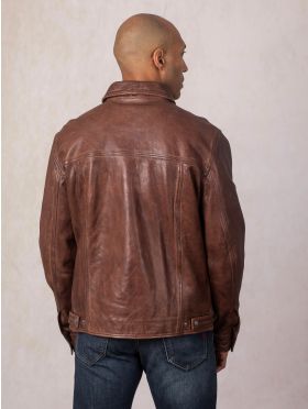 Seatoller Leather Jacket in Cognac