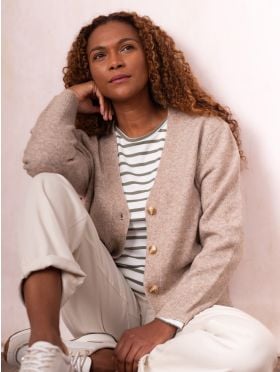 Juniper Wool Blend Cardigan in Oatmeal