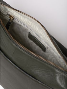 Newby Leather Cross Body Bag in Green