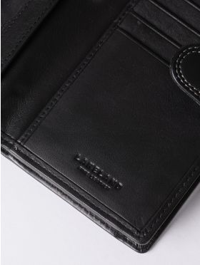 Medium Leather Tab Purse in Black