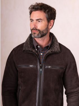 Buccaneer Sheepskin Jacket in Brown | Lakeland Leather