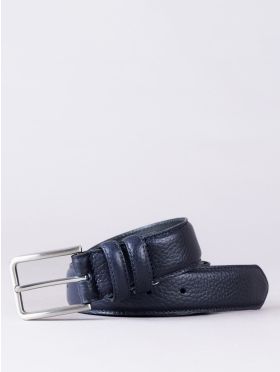 Storrs Leather Belt in Navy