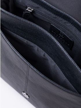Crummock Leather Cross Body Bag in Black