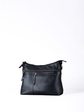 Winleigh Leather Shoulder Bag in Black