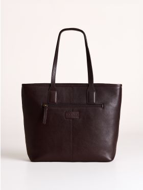 Laithes Leather Tote Bag in Brown
