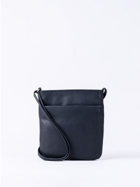 Lowther Leather Cross Body Bag in Navy