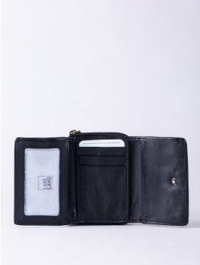 Wreay Small Leather Purse in Black