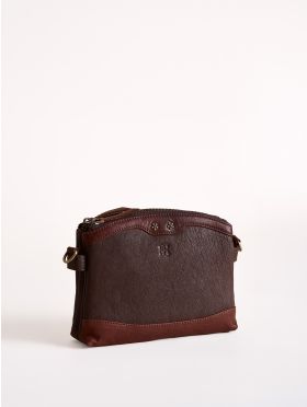Hartsop Zip Leather Cross Body Bag in Brown