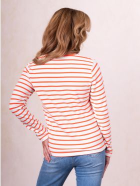 Everly Striped Top in Orange