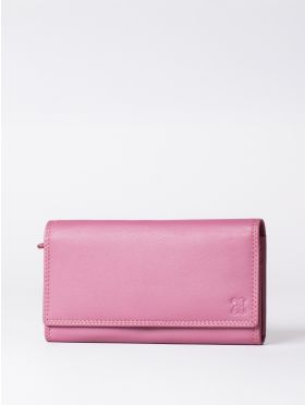 Large Leather Purse in Mauve