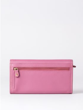 Large Leather Purse in Mauve