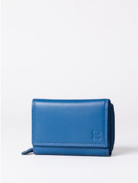 Small Leather Purse in Blue