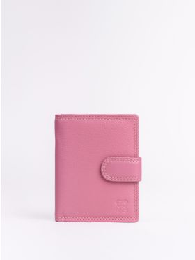 Small Leather Tab Purse in Mauve