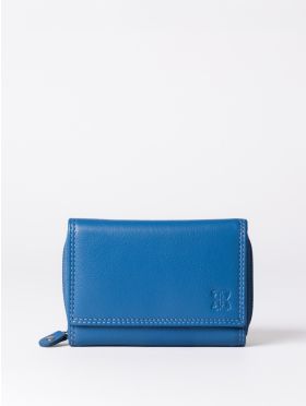 Small Leather Purse in Blue