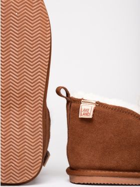 Men's Suede Slipper Boot in Tan