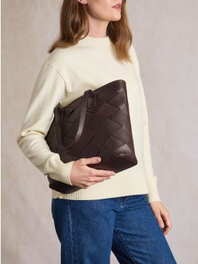 Laithes Leather Tote Bag in Brown